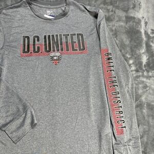 DC United Shirt Adult L Unite The District Active Thermal Spellout MLS Grey